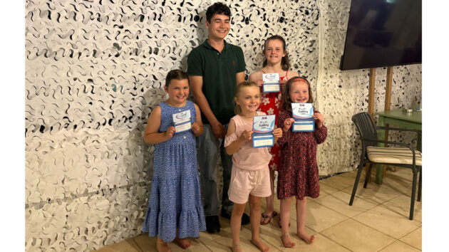 Neve and Bea achieved their RYA Level 1 dinghy sailing qualifications, while May and Felicity were awarded ‘start sailing’ certificates, pictured with instructor Tom