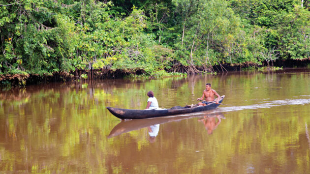 Dugout canoes are one of the earliest types of waterborne transport. Credit: Jane Sweeney/Jon Arnold Images/Alamy
