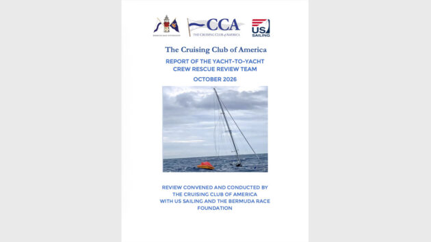 The Cruising Club of America (CCA) Report of the Yacht-to-Yacht Crew Rescue Review Team cover. Credit: CCA
