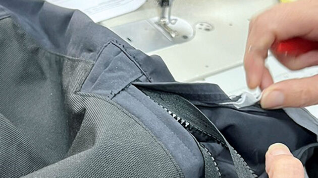 Gill Marine zip repair. Credit: Gill/gb.gillmarine.com