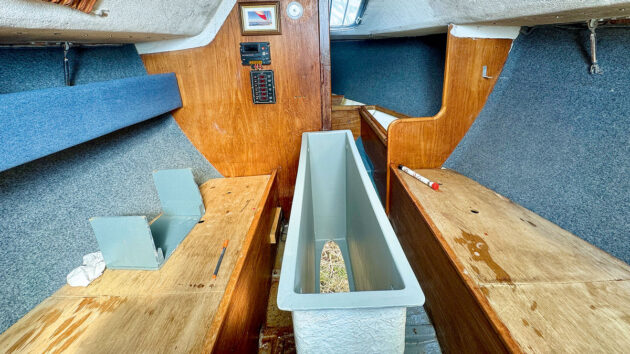 A keel box on a boat