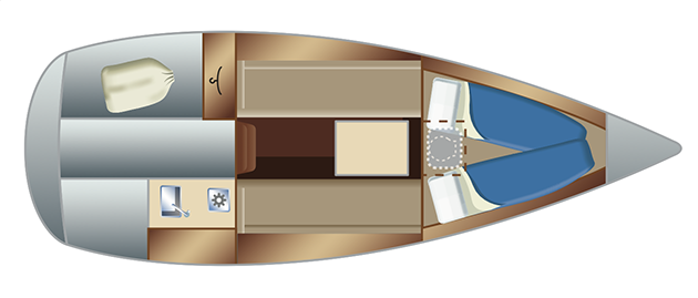 Accommodation plan of the Sunbeam 24.2