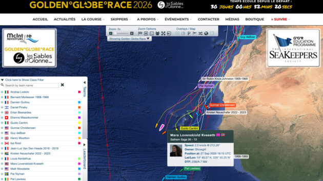 Golden Globe Race; GGR; Live tracker