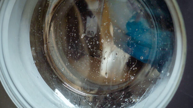 Sailing jacket inside a washing machine. Credit: Nikwax