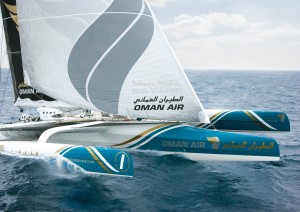 oman air majan trimaran breaks round britain and ireland record