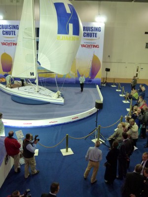 cruising chute demo london boat show princess anne