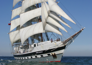 Stavros S Niarchos tall ship spring on the waterfront