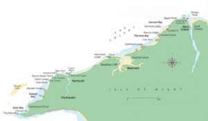 Navigate Cowes to Alum Bay