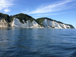 Mons cliffs and anchorage