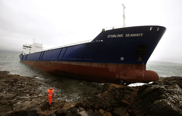 Lysblink Seaways aground