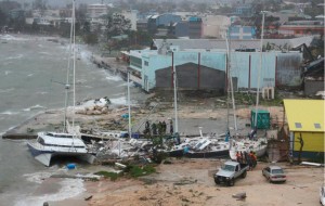 Damage to yachts in Port Vila, Vanuatu