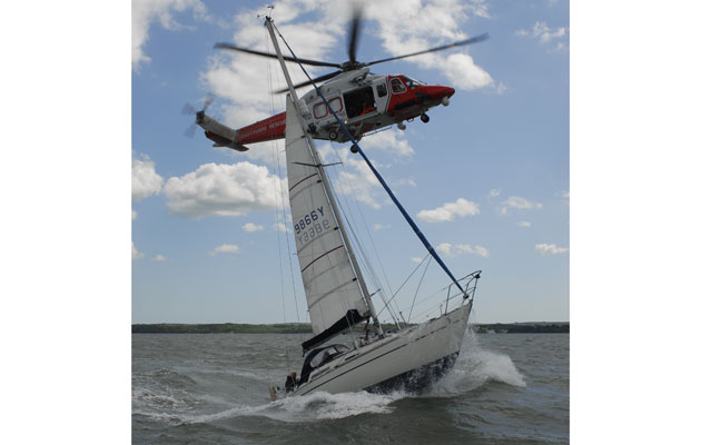 Sailing skills rescue SAR helicopter