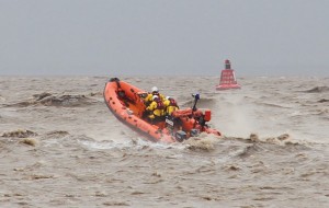 Spirit of Clovelly launching for a shout on 4 August