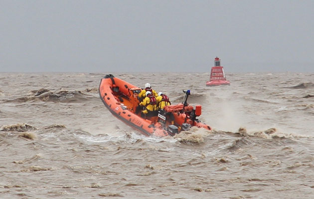 Spirit of Clovelly launching for a shout on 4 August