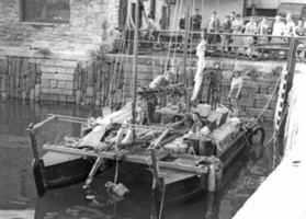 Tangaroa moored at the quay in Falmouth in September 1955