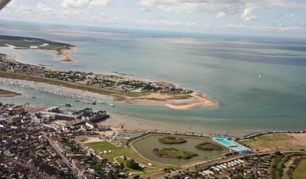 Brightlingsea Harbour from the air