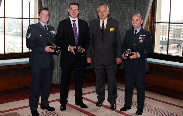 Last year's heroic award winners with Admiral Sir Jonathan Band
