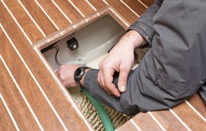 Check that the float switch of your automatic bilge pump is working properly