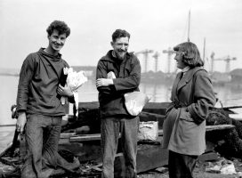 Edward Allcard along with fellow sailors American Norman Fowler and Ann Davison