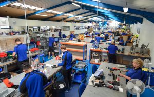 people working at Spinlock factory