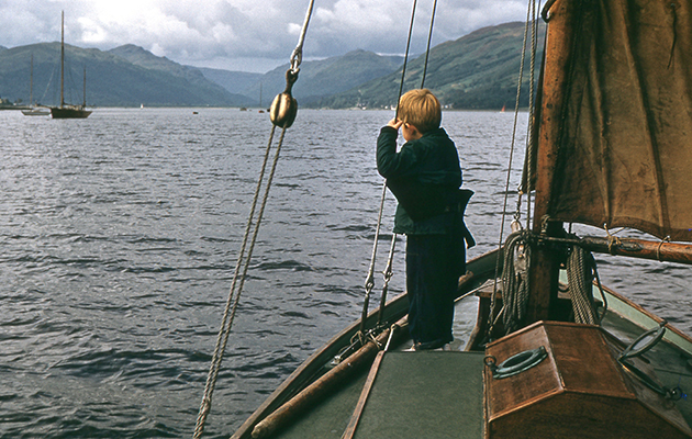 Dr Roger Chisholm sailing as a young child