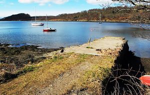 Yachts moored at Achnamara