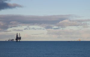 an oil platform in the north sea