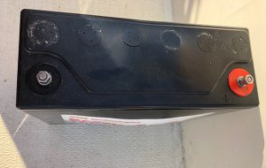Bulging marine batteries needs to be disconnected as soon as possible