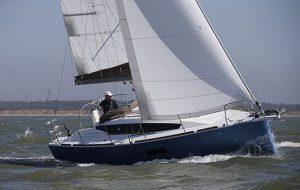 Jeanneau 319 in full sail on the Solent