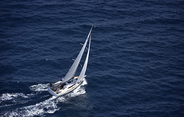 Sailboat on the deals ocean