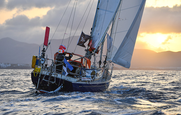 Uku Randmaa on his Rustler 36