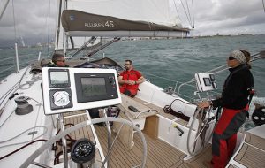 Crew on passage using gear