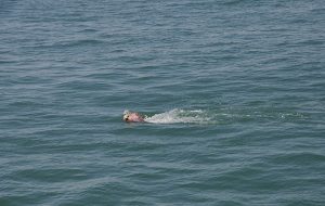 A poorly marked lobster pot buoy