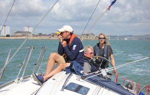 A skipper out on the solent