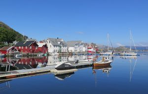 Lofoten Islands, yachts moored