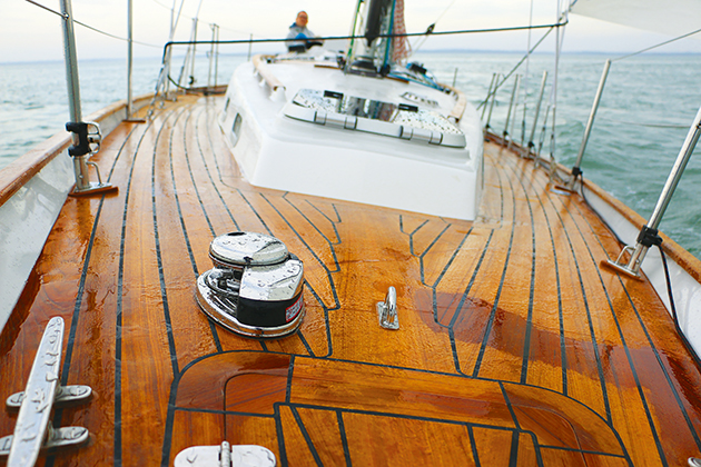 Teak Deck of a new Contessa 32