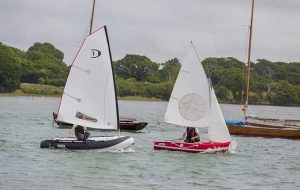 Testing inflatable sailing dinghies at Lymington