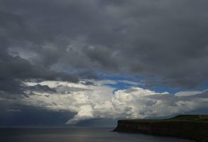 What would you do if you were sailing towards cumulonimbus clouds?