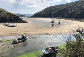 Boats moored at Solva in Wales