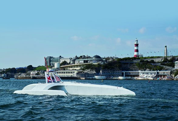 The Mayflower Autonomous Ship being trialled in Plymouth