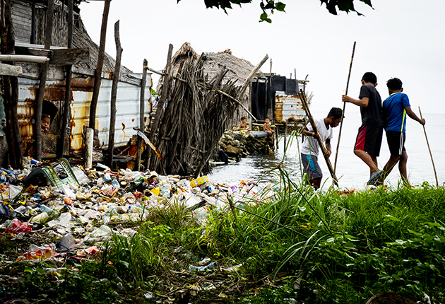 Plastic pollution in the San Blas islands