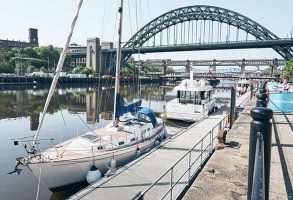 You can moor in the heart of the city when cruising Newcastle. Credit: Alamy Stock Photo