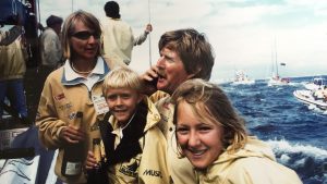 Sarah-Jane and her brother, James were always involved in their father's sailing exploits, including the 1995 America's Cup. Credit: Sarah-Jane BlakeSarah-Jane and her brother, James were always involved in their father's sailing exploits, including the 1995 America's Cup. Credit: Sarah-Jane BlakeSarah-Jane and her brother, James were always involved in their father's sailing exploits, including the 1995 America's Cup. Credit: Sarah-Jane Blake