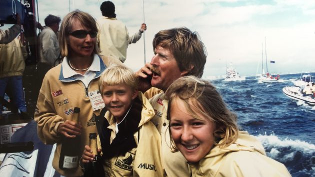 Sarah-Jane and her brother, James were always involved in their father's sailing exploits, including the 1995 America's Cup. Credit: Sarah-Jane BlakeSarah-Jane and her brother, James were always involved in their father's sailing exploits, including the 1995 America's Cup. Credit: Sarah-Jane BlakeSarah-Jane and her brother, James were always involved in their father's sailing exploits, including the 1995 America's Cup. Credit: Sarah-Jane Blake
