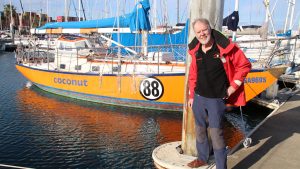 Captain Coconut, Mark Sinclair before leaving Adelaide bound for Les Sables d'Olonne and the start of the 2022 Golden Globe Race