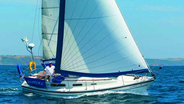 Eco sails: Radial-cut cruising sails by Crusader, which now offers carbon-neutral sails. Credit: David Harding