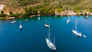 Milina is located in Greece's Pagasetic Gulf which has a prevailing north-easterly wind and plenty of sailing off the beaten track. Credit: Alamy Stock Photo