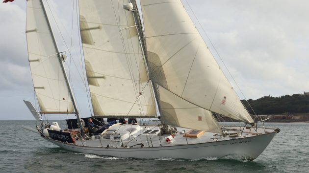 Gipsy Moth IV under full sail