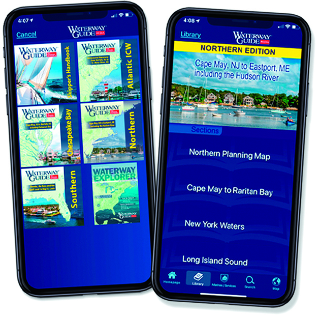 Waterway Guide app on a mobile phone