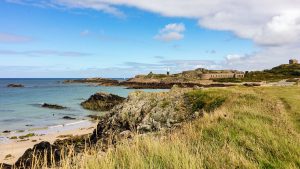 Alderney's idyllic Arch Beach belies the often treacherous sea conditions around the island. Credit: Getty